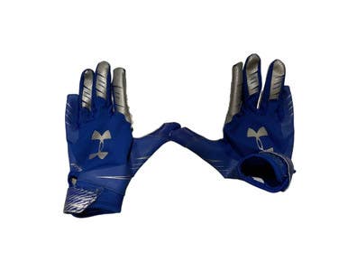 Used Under Armour F7 FB Gloves Royal Blue Youth 11847-S000029651
