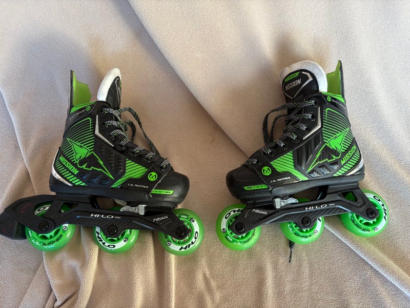 Mission Lil Ripper 11Y-12Y Inline Skates Regular Width Size 11 (Used)