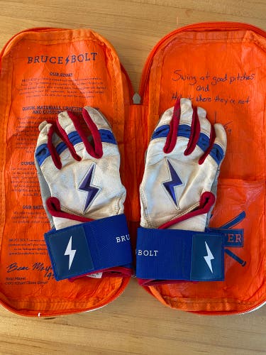 Youth Bruce Bolt Long Cuff, Nimmo Series Batting Gloves- FREE SHIPPING
