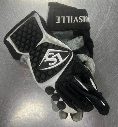 Used Louisville Slugger BB/SB Batting Gloves Black LG 11497-S000152368