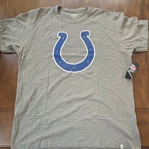 Indianapolis Colts 47 Brand Gray T Shirt Adult XL- New With Tags