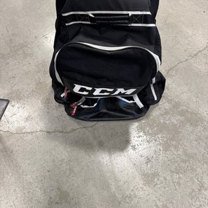 Black CCM Wheeled Equipment Backpack (Used) | 26” x 18” x 12”
