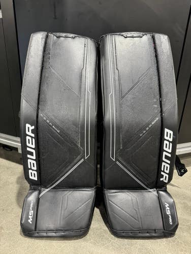 Black Small Senior Bauer Supreme M5 Pro Goalie Leg Pads (Used)