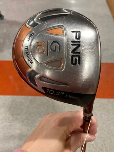 Used Men's Ping G10 Draw Right Handed Driver | Stiff Flex | TFC 129 Graphite Shaft
