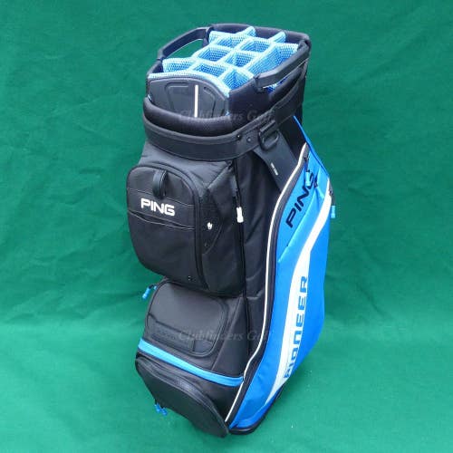 Ping 2022 Pioneer Royal / Black 14-Way Golf Cart Bag w/ Raincover