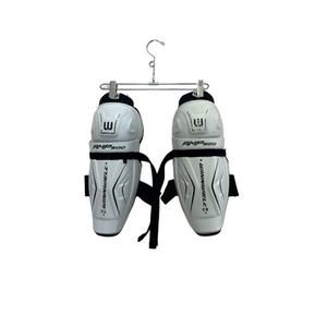 Used WinnWell AMP500 Jr 12" White Hockey Shin Guards 11692-S000142037