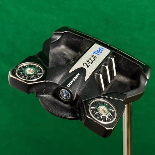 Odyssey 2-Ball Ten S 34" Slant-Neck Mallet Putter Golf Club w/ Stroke Lab