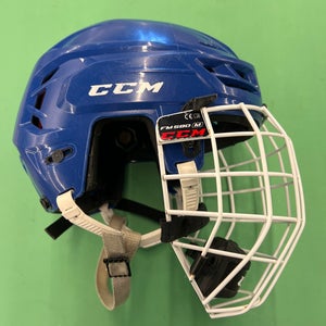 Blue Medium CCM Tacks 710 Helmet (Used)