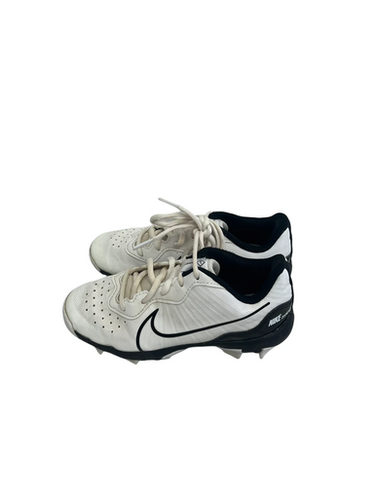 Used Nike ALPHA HUARACHE BB/SB Cleats White And Black Junior 02 11692-S000141860