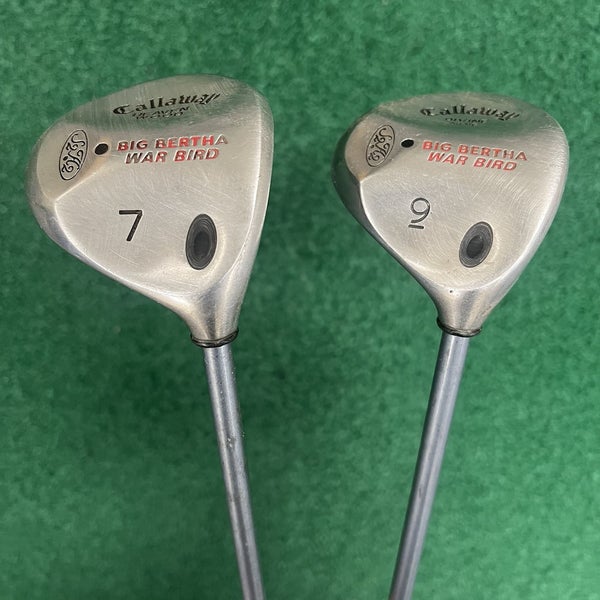 Callaway Warbird #7 & #9 Fairway Wood Set MRH Firm Flex Graphite Shafts