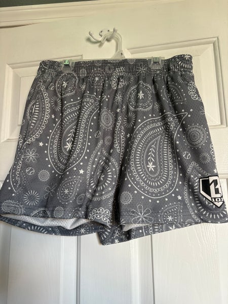 Baseball Lifestyle 101 Gray paisley shorts (Used)