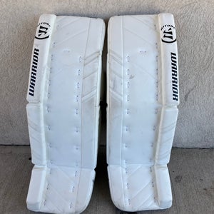 White 34" Senior Warrior Ritual G3 Goalie Leg Pads (Used)