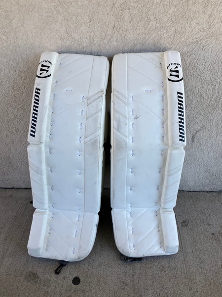 White 34" Senior Warrior Ritual G3 Goalie Leg Pads (Used)
