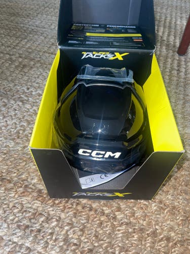 New CCM Super Tacks X black Helmet Pro Stock size small