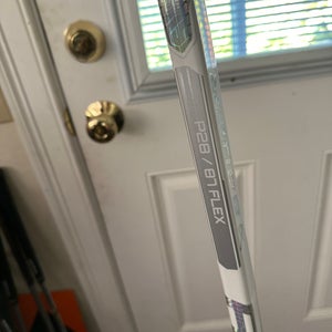 New All White Senior Bauer Proto-R Right Handed Hockey Stick P28 (New)