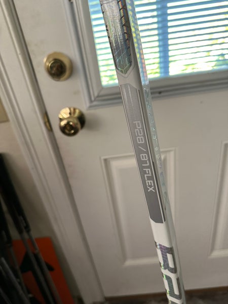 New All White Senior Bauer Proto-R Right Handed Hockey Stick P28 (New)