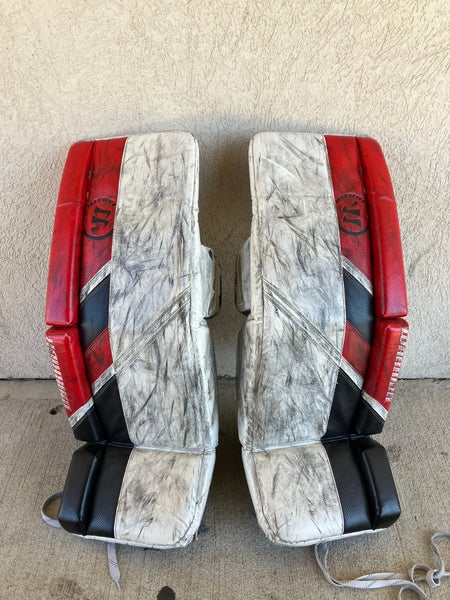 Red 31" Intermediate Warrior Ritual G5 Goalie Leg Pads (Used)