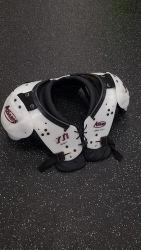 Used Adams YT 200 FB Shoulder Pads White LG 11849-S000032120
