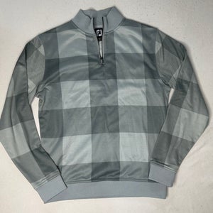FootJoy Gray Men's Small 1/4 zip gray jersey fleece pullover (Used)