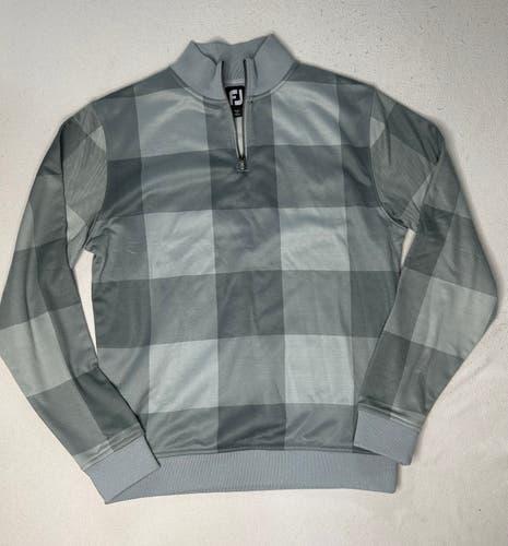 FootJoy Gray Men's Small 1/4 zip gray jersey fleece pullover (Used)