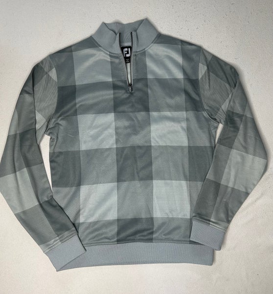 FootJoy Gray Men's Small 1/4 zip gray jersey fleece pullover (Used)