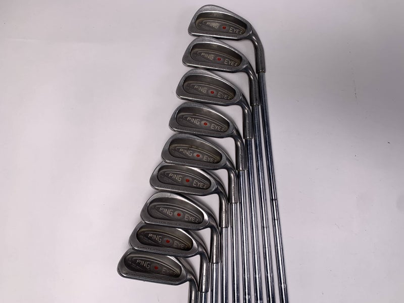 Ping Eye 2 Iron Set 3-PW+SW Red Dot 1* Flat Karsten ZZ-Lite Regular Mens RH