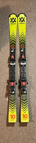 2022 Volkl 136 cm Racetiger SL Skis With Bindings Max Din 10 (Used)