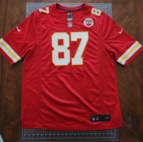 Nike On Field XL Travis Kelce Super Bowl Jersey with Patch #87 (Pre-Worn)