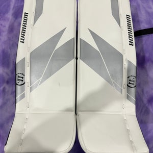 White 22" Youth Warrior Ritual G7 Goalie Leg Pads (Used)
