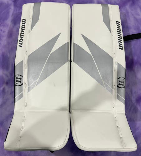 White 22" Youth Warrior Ritual G7 Goalie Leg Pads (Used)