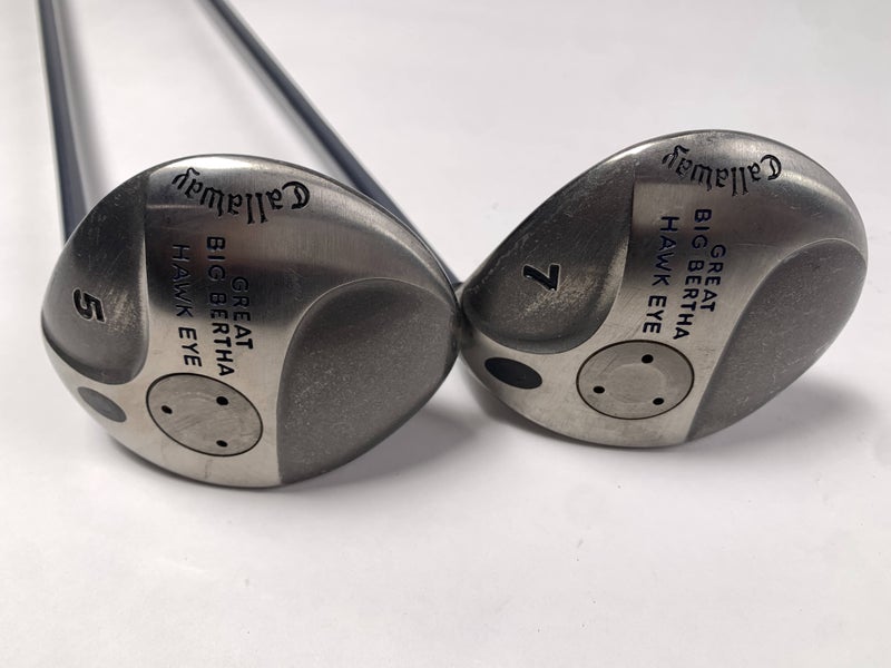 Callaway Hawkeye 5 & 7 Fairway Wood Set 18* 21* Hawk Eye UL Regular Mens RH