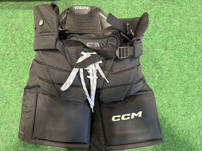 Black CCM Axis F5 Hockey Goalie Pants (Used) | Junior Medium