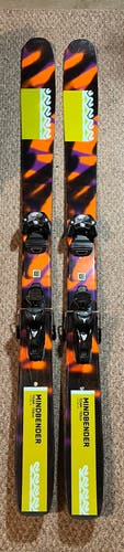 K2 155 cm All Mountain Mindbender Skis With Bindings Max Din 11 (Used)
