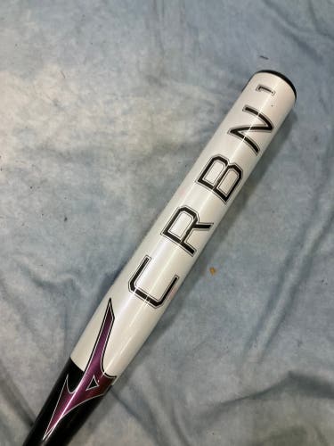 White 2024 Mizuno F24 CRBN1 Composite Bat (-10) Composite 23 oz 33" (Used)