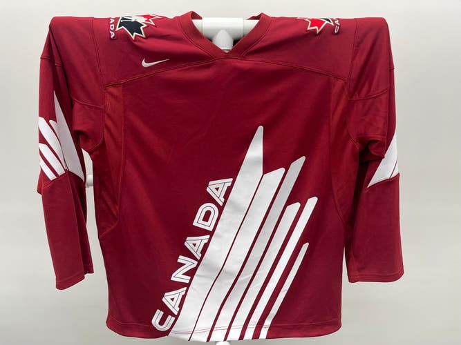Nike Team Canada 2009 IIHF World Junior Alternate Hockey Jersey Red Large