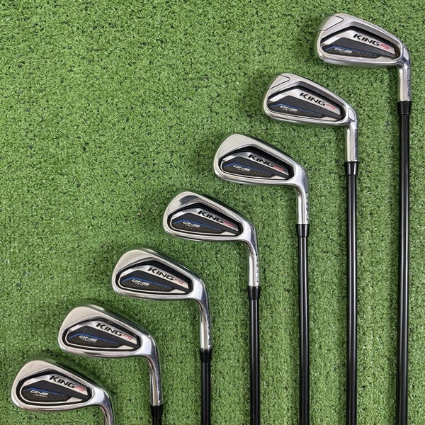 King Cobra F9 One Length Iron Set 6-PW GW SW Fujikura 6 Lite Senior Flex 37