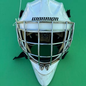 White Junior Warrior R/F1 Goalie Mask