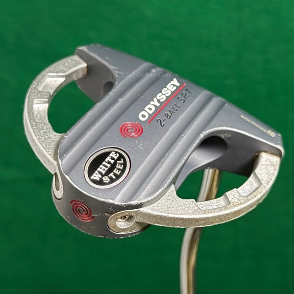 Odyssey White Steel 2-Ball SRT 35.5" Double-Bend Putter W/ Super Stroke & HC