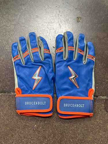 Blue Youth XL Bruce Bolt Batting Gloves (Used)