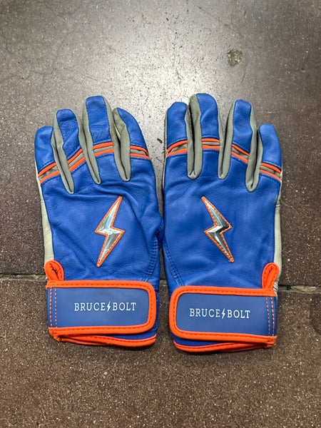 Blue Youth XL Bruce Bolt Batting Gloves (Used)