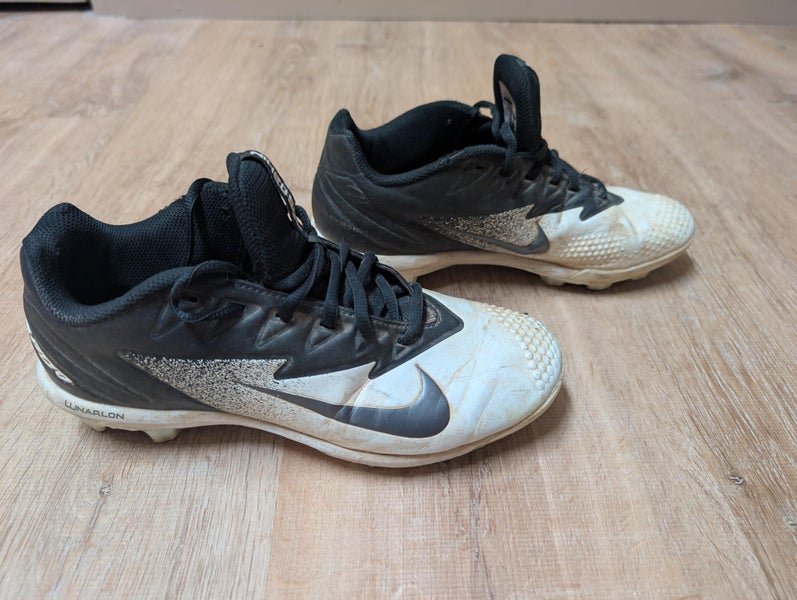 Nike Lunar Vapor Cleats Low White with Black Men's Size M 7.5 (W 8.5) Used)