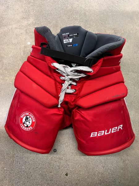 Red Intermediate Large Bauer Elite Hockey Goalie Pants (Used)