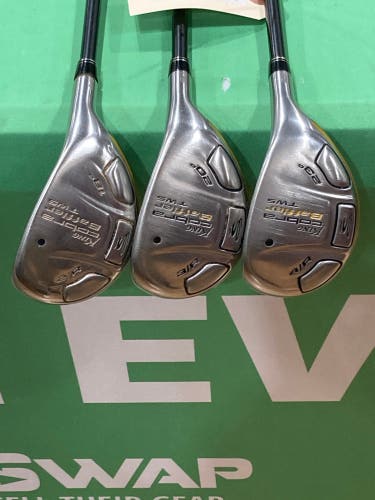 Used Men's Cobra Baffler TWS Right Handed Hybrid Set | 2H, 3H, 4H | S Flex | Aldila Graphite Shafts