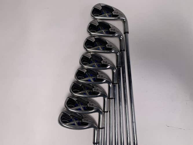 Callaway X-22 Iron Set 5-PW+GW+SW Uniflex Steel Mens RH