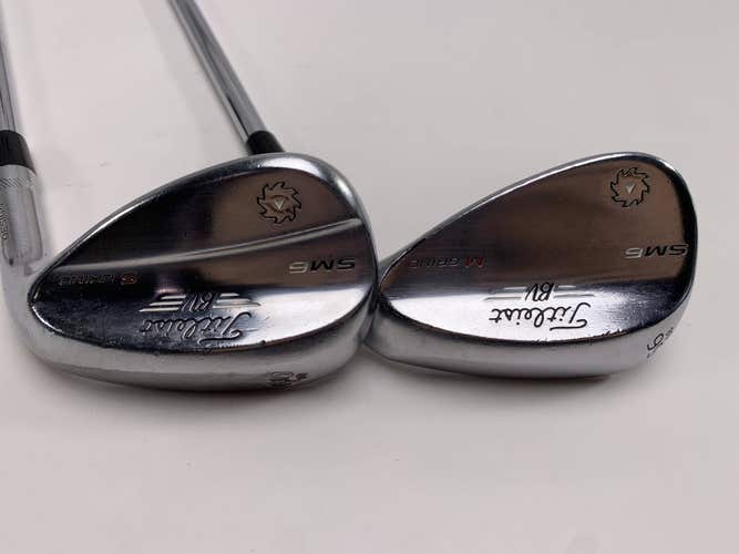 Titleist Vokey SM6 Tour Chrome Wedge Set 56* 8 | 60* 10 Wedge Steel Mens RH