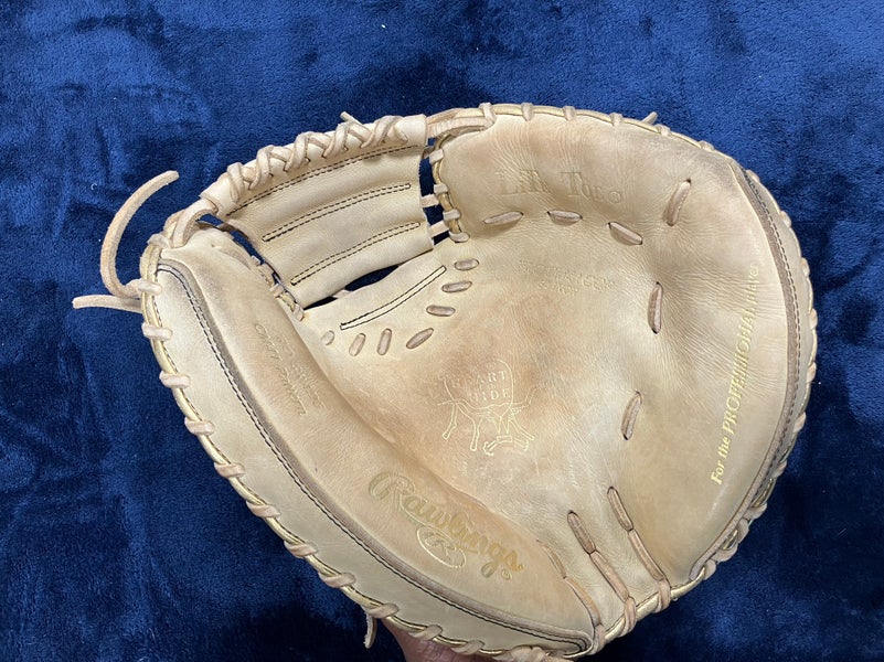 Brown Rawlings Heart of the Hide RH Catcher's Baseball Glove 34" (Used)