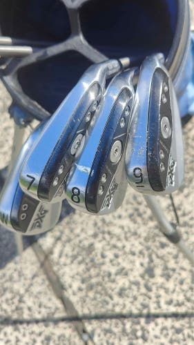 Men's PXG 0311 P GEN6 Right Handed Iron Set Stiff Flex 7 Pieces Steel Shaft