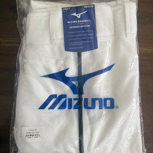 White Men's Adult Medium Mizuno Game Pants (New)