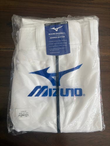 White Men's Adult Medium Mizuno Game Pants (New)