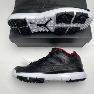 Jordan IX Retro Golf Shoes Black Gym Red White Men's SZ 9 ( 833798-002 )